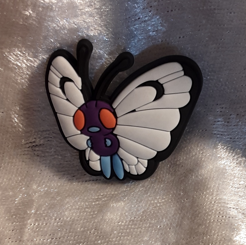 Butterfree Pokemon Croc Charm Jibbits